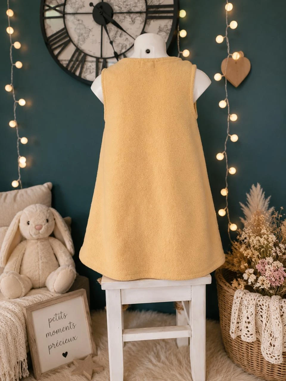 Vestido para menina idade 6 anos cor amarelo baía line – photo 2